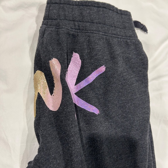 VS Pink Bling rainbow logo back dark gray jogger sweatpants XS - Picture 5 of 6